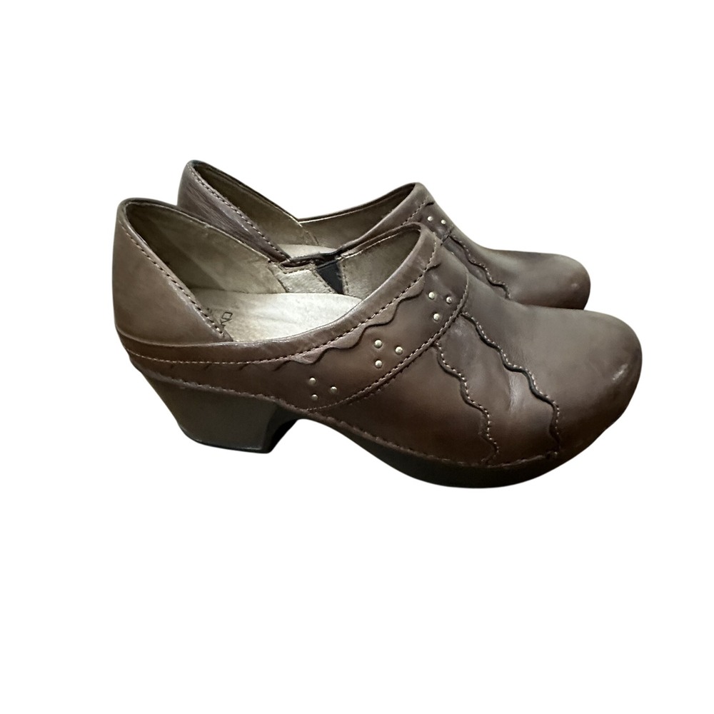 DANSKO Hailey Professional Staple Clog Mule Platform Nursing Shoe Studs 7.5-8/38